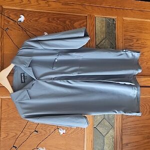 Aldofo Men’s Gray Shoet Sleeve Button Down - Sz M